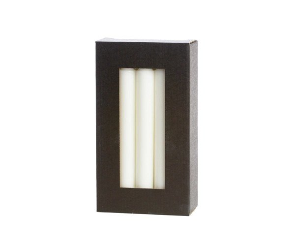 Rustik Lys - Tafelkerze 2,2 x 19 cm Weiß