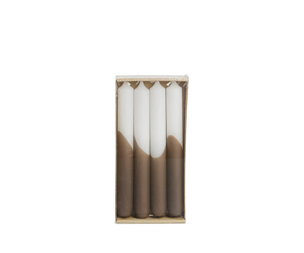 Rustik Lys – Halb getauchte Dinnerkerze Cognac s/4