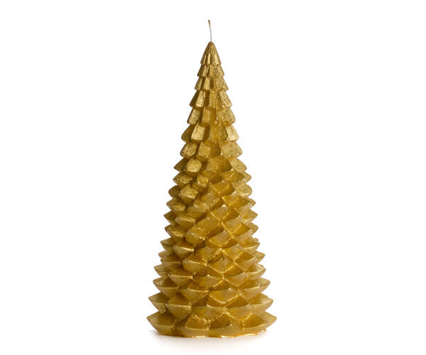 Rustik Lys - Weihnachtsbaumkerze Gold L