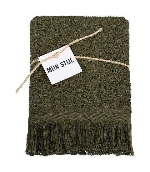 Mein Stil – Fransenhandtuch, dunkelgrün