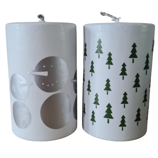 Rustik Lys - Outdoor Stumpenkerze Weihnachten s/2 Kneusje