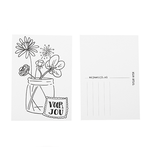 Mein Stil – Karte „Für dich“ mit Blumen