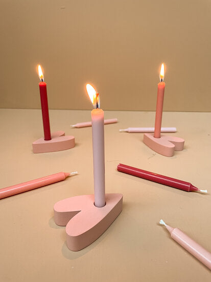 Rustik Lys – Kerzenleuchter-Betonherzblüte