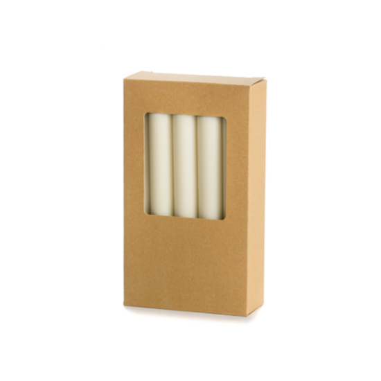 Rustik Lys – Stearine-Tafelkerze 2,2 x 19 cm, cremefarben