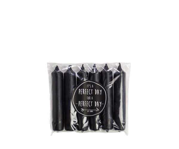 Rustik Lys - Geschenk-Dinnerkerze Schwarz