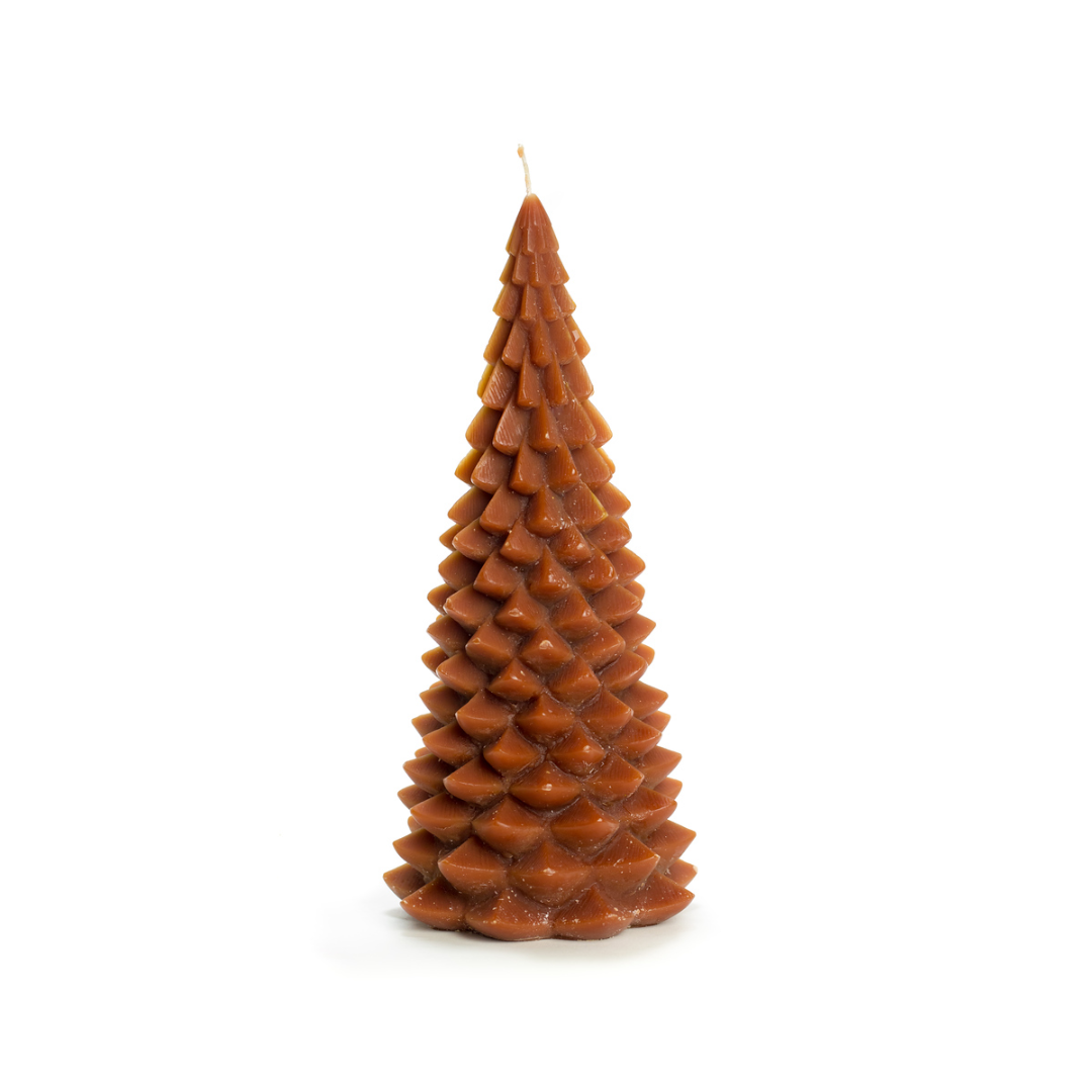 Rustik Lys kerstboomkaars Chestnut bruin 13,5 × 30 cm