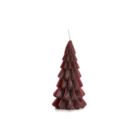 distelroos-Rustik-Lys-Kerstboom-kaars-Aubergine-S