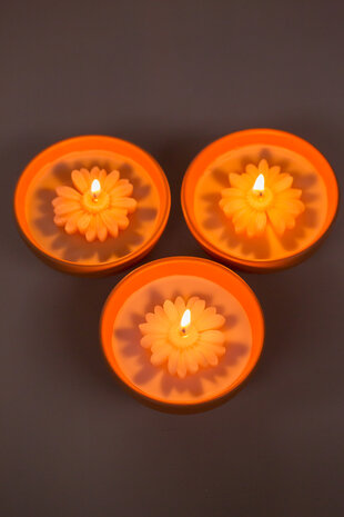 distelroos-Rustik-Lys-Kaars-Flower-bowl-Apricot