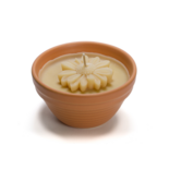 Rustik Lys - Kerze Flower bowl Apricot