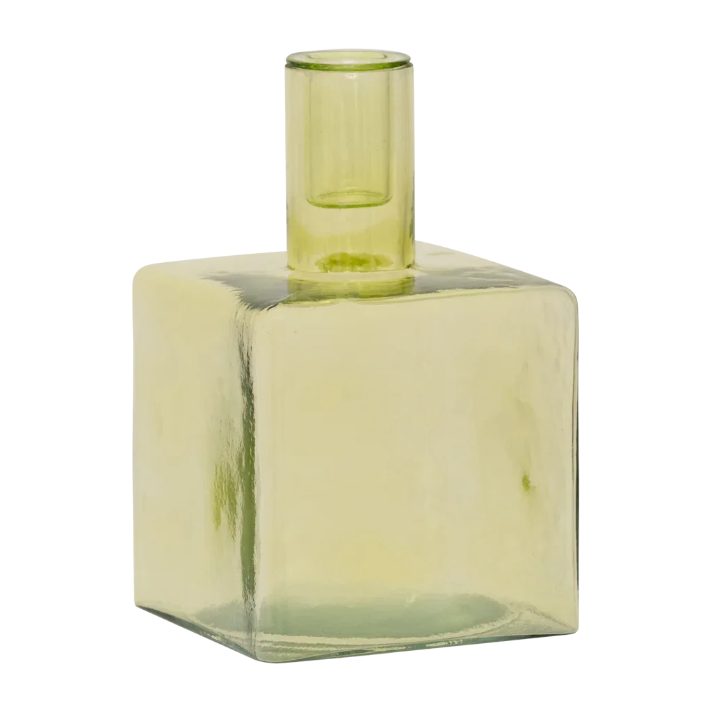 Urban Nature Culture - Kandelaar Cubico - Pale Green Gerecycled Glas (16 cm)