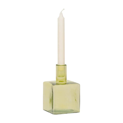 Urban Nature Culture - Kandelaar Cubico - Pale Green Gerecycled Glas (16 cm)