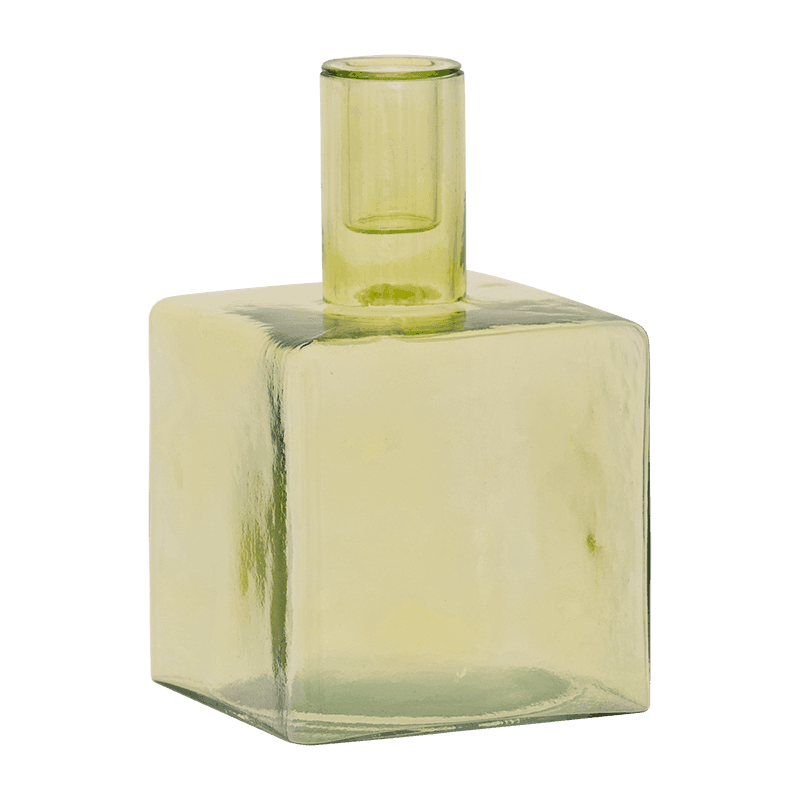 Urban Nature Culture - Kandelaar Cubico - Pale Green Gerecycled Glas (16 cm)