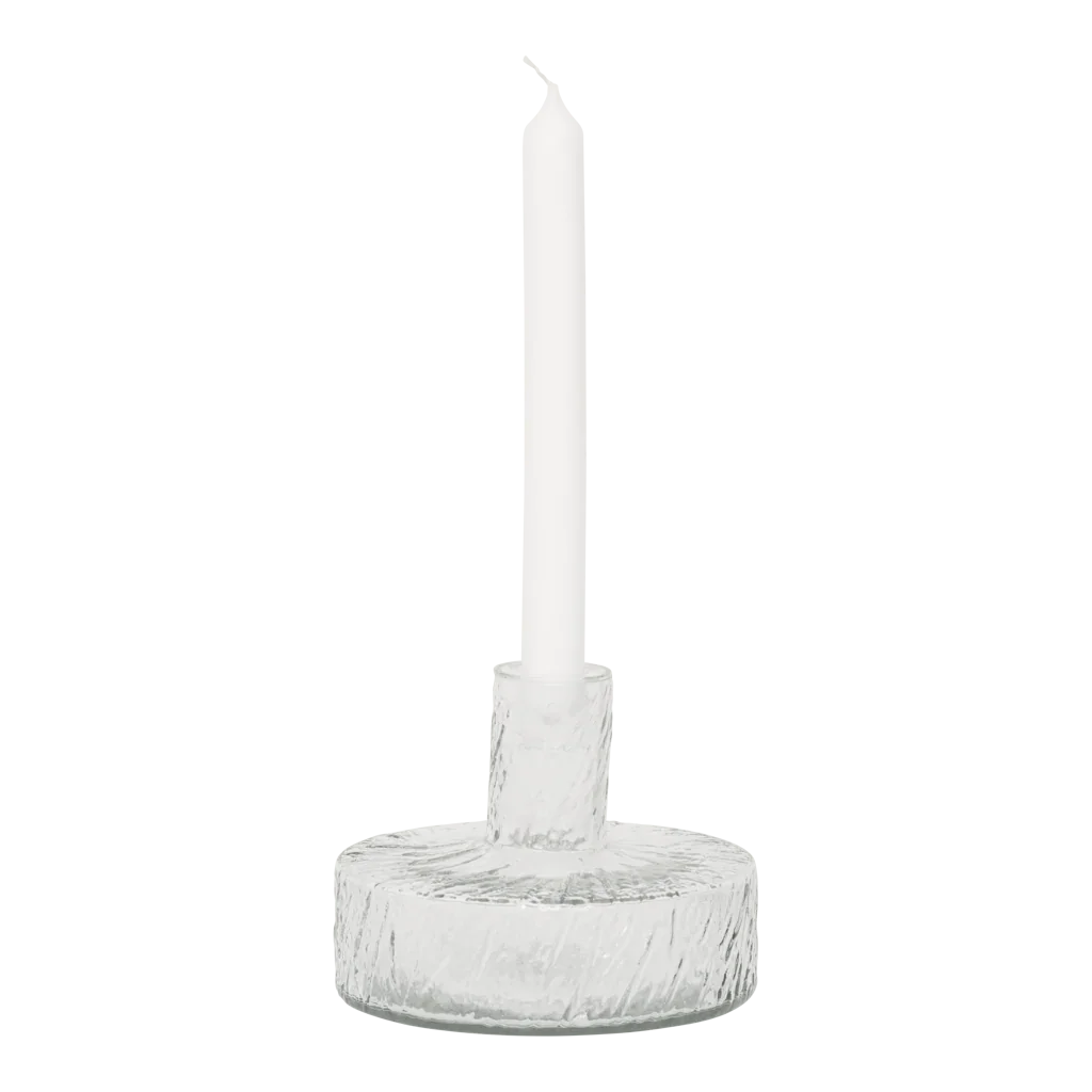 Urban Nature Culture - Kandelaar Solvi B - Gerecycled Glas Transparant Ø 15 cm