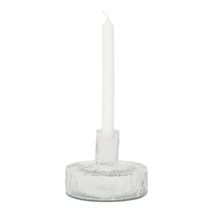 Urban Nature Culture - Kandelaar Solvi B - Gerecycled Glas Transparant Ø 15 cm