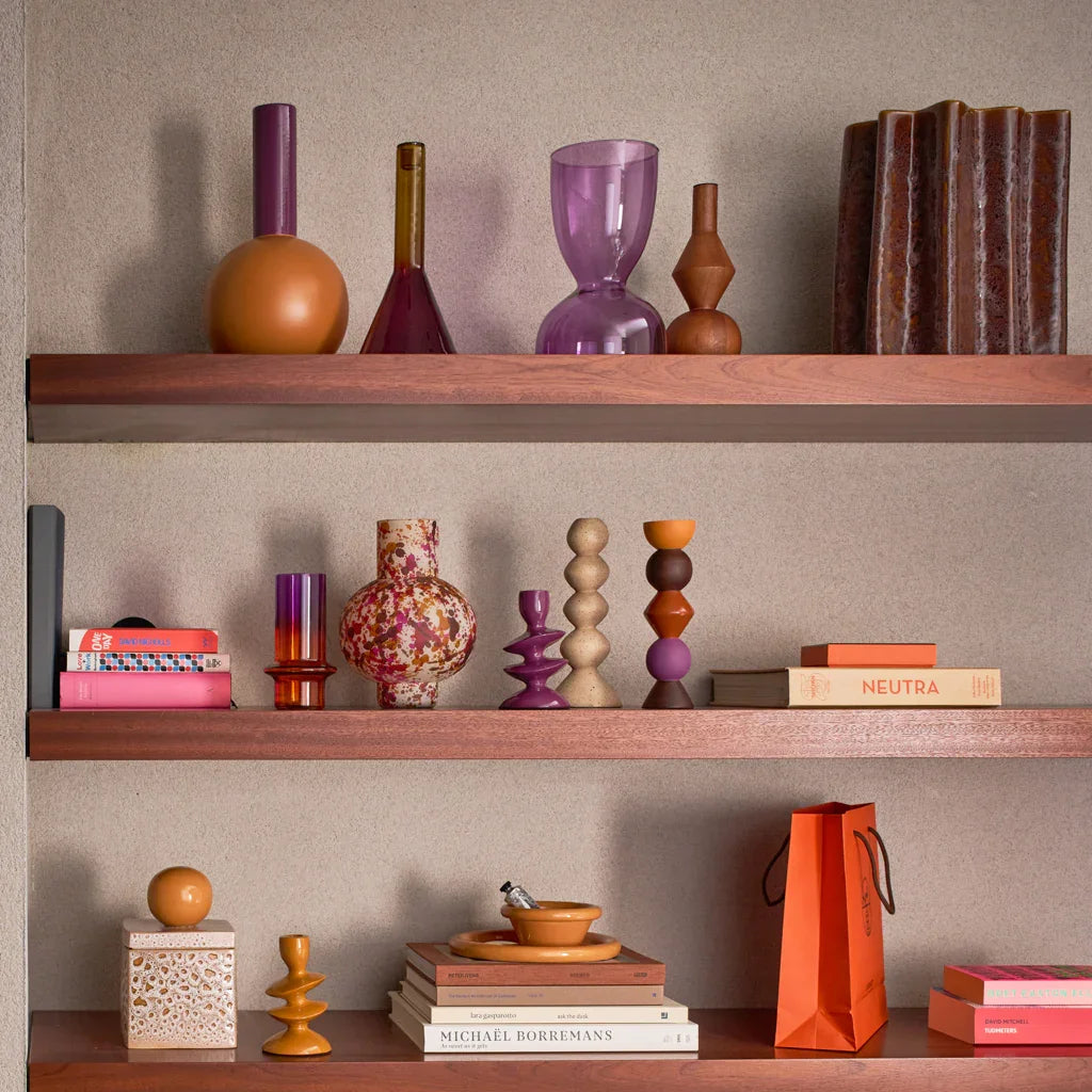 Urban Nature Culture kandelaar Anneli beige Ø9,5×25 cm