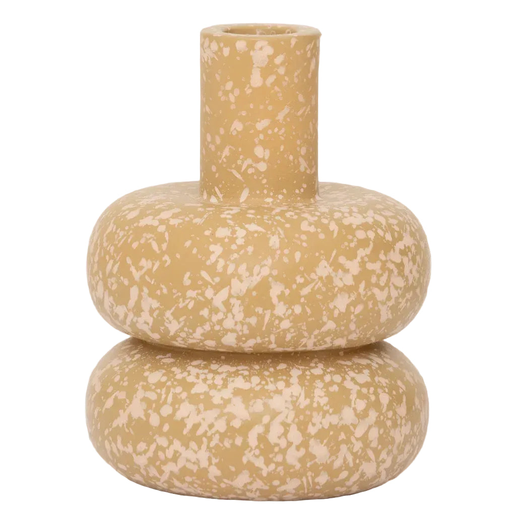 Urban Nature Culture kandelaar Zody beige met roze spikkels Ø10×14 cm