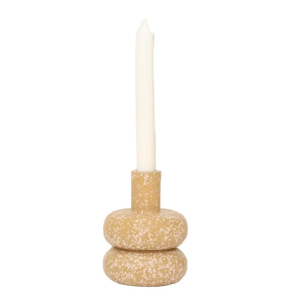 Urban Nature Culture kandelaar Zody beige met roze spikkels Ø10×14 cm