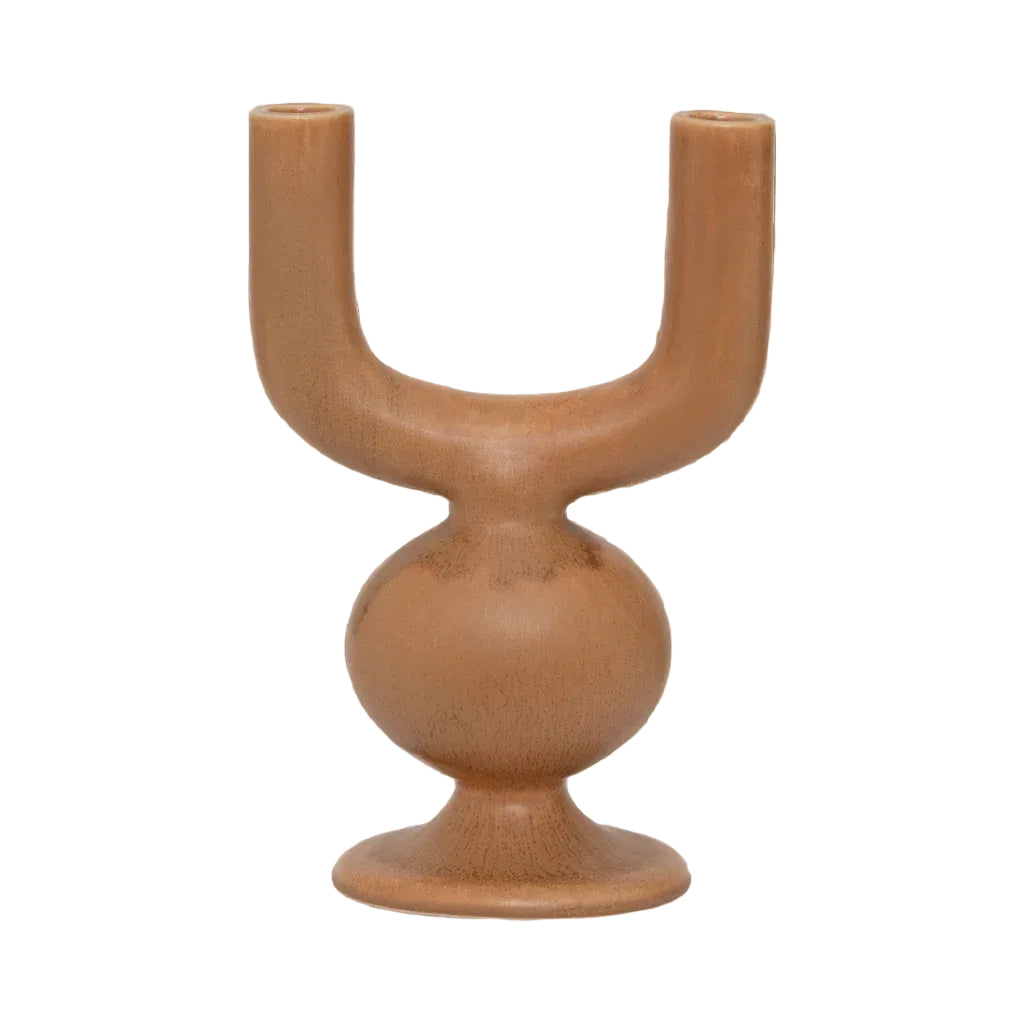 Urban Nature Culture kandelaar Bheki goudbruin 16×9,5×24 cm