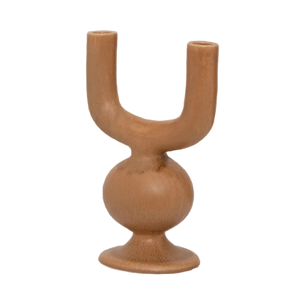 Urban Nature Culture kandelaar Bheki goudbruin 16×9,5×24 cm