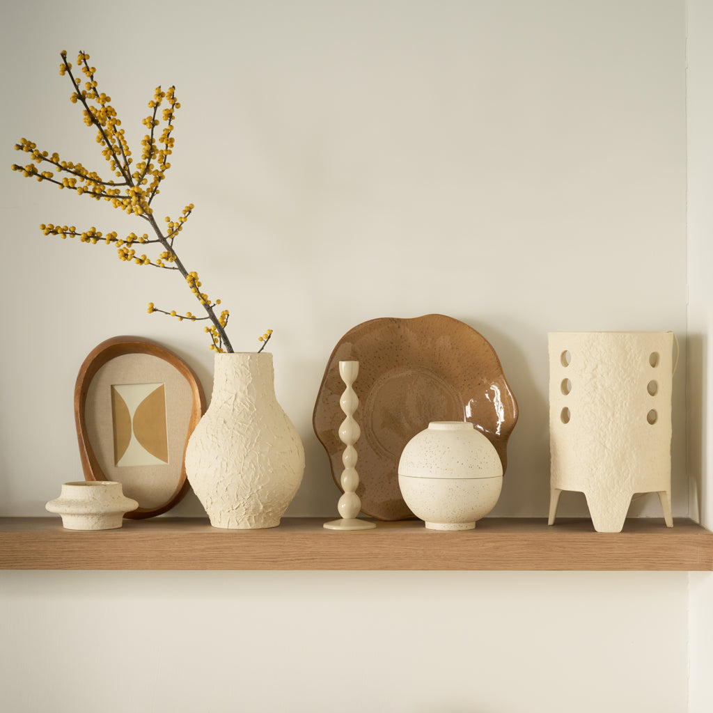 Urban Nature Culture XL theelichthouder Hea Off White Ø14,2 × 8 cm