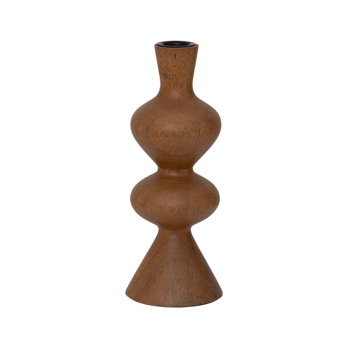 Urban Nature Culture kandelaar Rosha Golden Oak van mangohout Ø8,5 × 22 cm