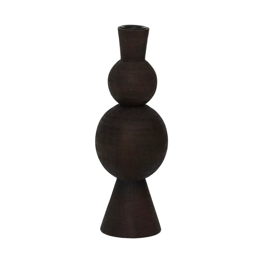Urban Nature Culture kandelaar Zen Walnut van mangohout Ø9 × 25 cm
