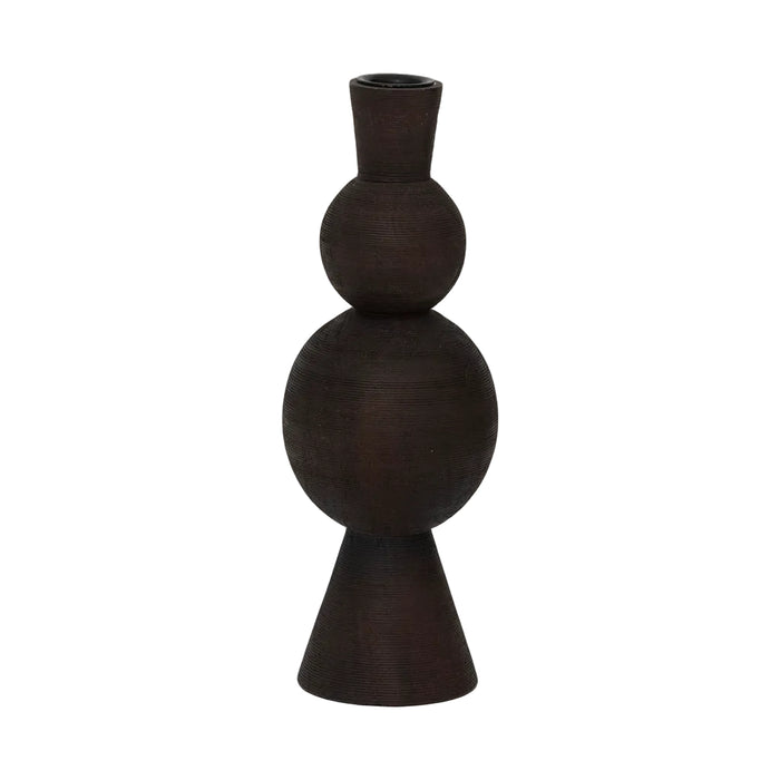 Urban Nature Culture kandelaar Zen Walnut van mangohout Ø9 × 25 cm