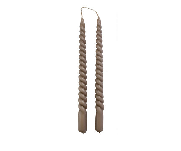 Rustik Lys – Dinner Candle Swirl Elephant Gray