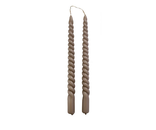 Rustik Lys – Dinner Candle Swirl Elephant Gray