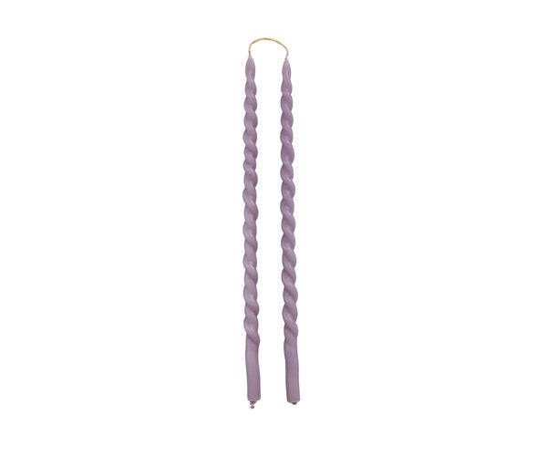 Rustik Lys Slim Swirl potloodkaarsjes Lavendel 1,2 × 30 cm - 2 stuks