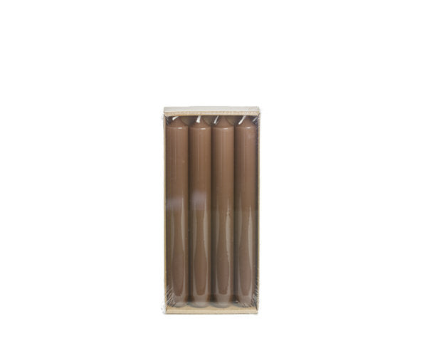 Rustik Lys hoogglans dinerkaarsen Cognac 2,1 × 19 cm - 4 stuks