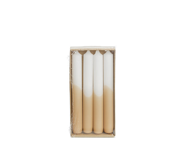 Rustik Lys Half Dipped dinerkaarsen Apricot 2,1 × 19 cm - 4 stuks
