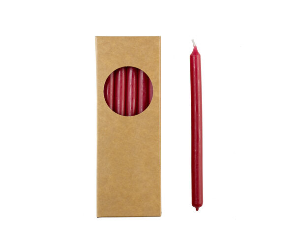 Rustik Lys potloodkaarsjes Antiek rood 1,2 × 17,5 cm