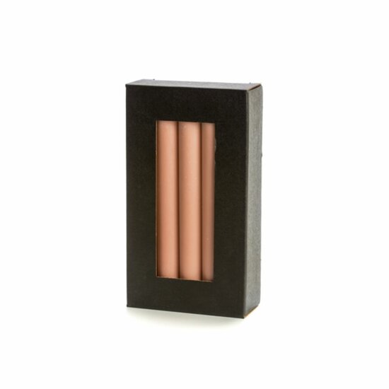 Rustik Lys stearine dinerkaars Pink terra 2,2 × 19 cm