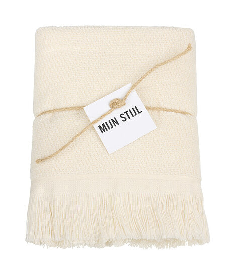 Mein Stil – Handtuch mit Fransen, Ecru