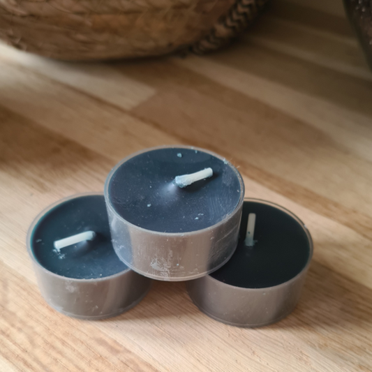 Teelichter, Jagdgrün, 3er-Set
