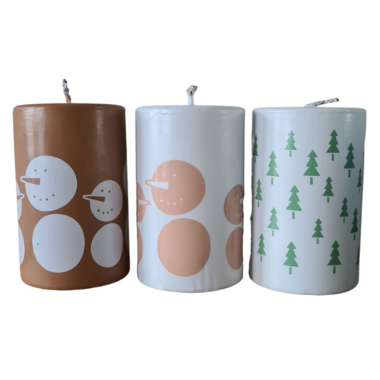 Rustik Lys - Outdoor Stumpenkerze Weihnachten s/3 Kneusje