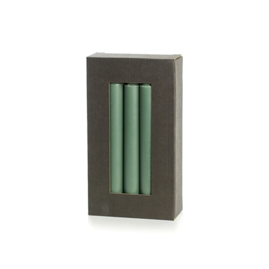 Rustik Lys stearine dinerkaars Forest green 2,2 × 19 cm