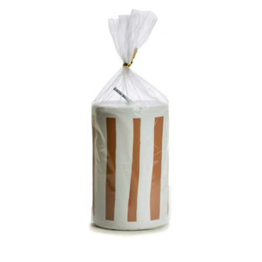 Rustik Lys - Outdoor Stumpenkerze Stripes Siena Kneusje
