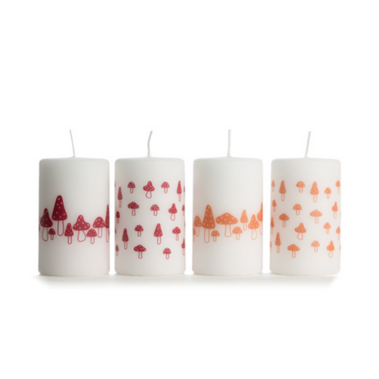 Rustik Lys – Kerze von Kimmi Mushroom s/4