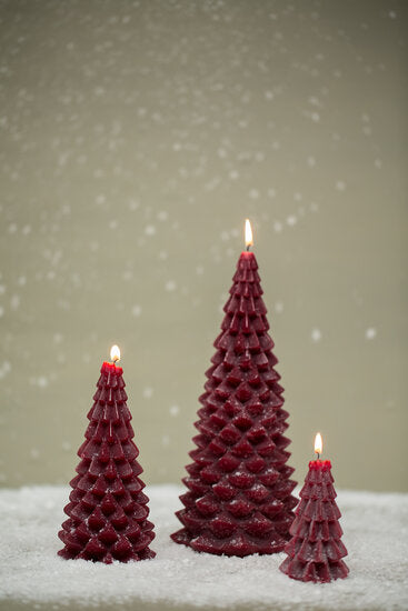 Rustik Lys - Weihnachtsbaumkerze Aubergine L
