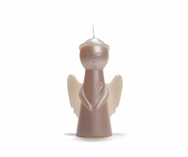 Rustik Lys - Kerze Weihnachtsengel hautmetallisch