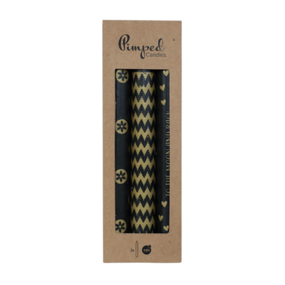 Pimped Candles „To The Moon“ schwarz/gold