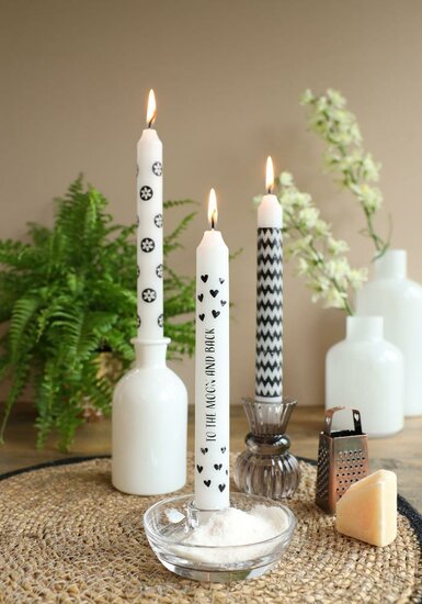 Pimped Candles „To The Moon“ weiß/schwarz