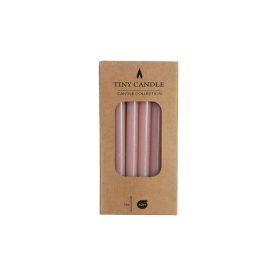 Bleistiftkerzen mauve s/12
