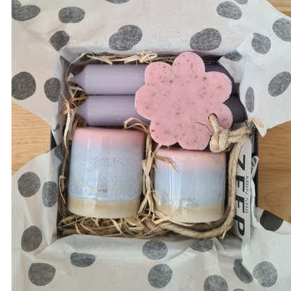 Geschenkbox in Pastelllavendel