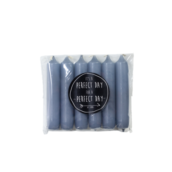Rustik Lys - Geschenk-Dinnerkerze stahlblau