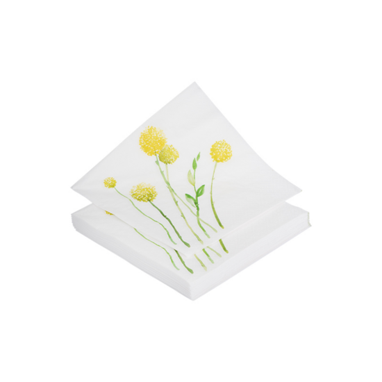 Mein Stil – Servietten mit Blumenmuster, gelb