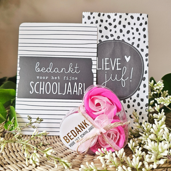 Thistle Rose – Seifenblumen Zuckerwatte, 3er-Set – Danke für das Schuljahr