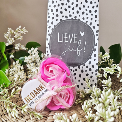 Thistle Rose – Seifenblumen Zuckerwatte, 3er-Set – Danke für das Schuljahr